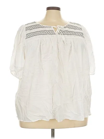 Pre-owned Torrid 3/4 Sleeve Blouse In Ivory