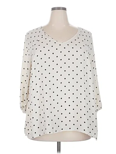 Pre-owned Torrid 3/4 Sleeve Blouse In Ivory