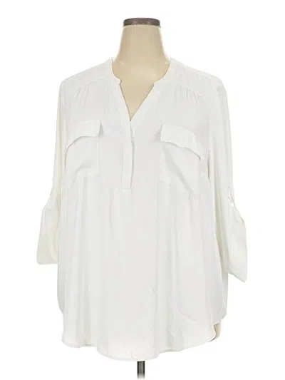 Pre-owned Torrid 3/4 Sleeve Blouse In Ivory