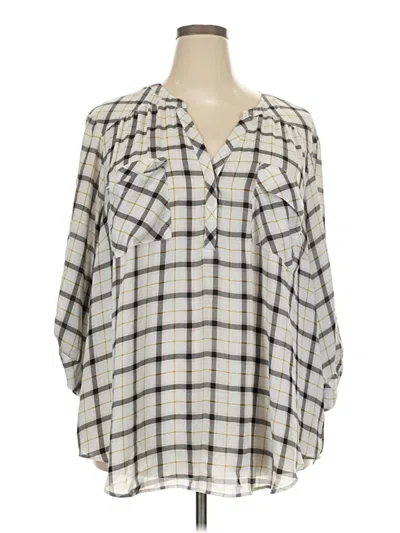 Pre-owned Torrid 3/4 Sleeve Blouse In Ivory