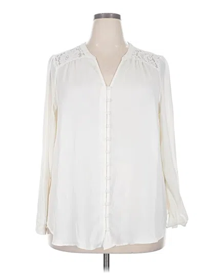 Pre-owned Torrid 3/4 Sleeve Blouse In Ivory