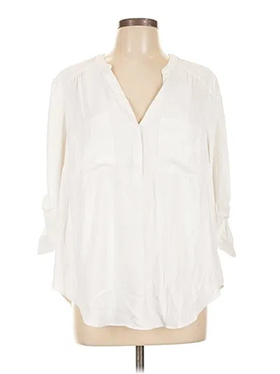 Pre-owned Torrid 3/4 Sleeve Blouse In Ivory