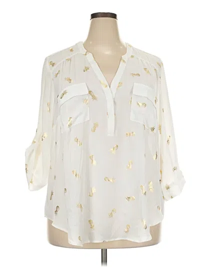 Torrid 3/4 Sleeve Blouse In Ivory