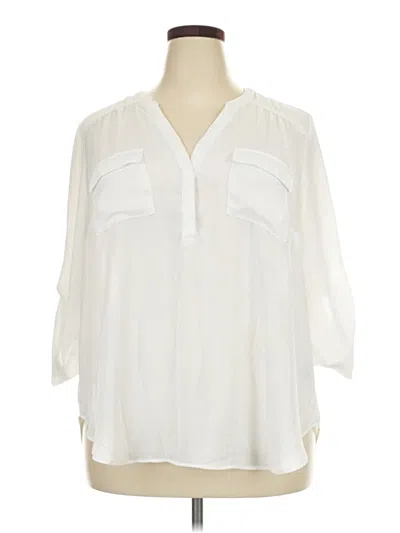 Pre-owned Torrid 3/4 Sleeve Blouse In Ivory
