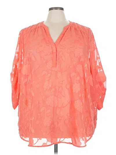 Pre-owned Torrid 3/4 Sleeve Blouse In Orange