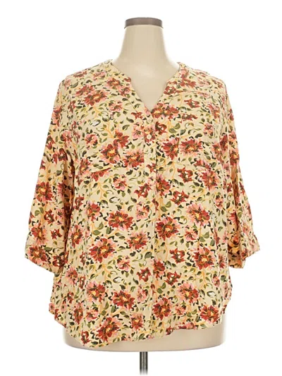 Pre-owned Torrid 3/4 Sleeve Blouse In Orange