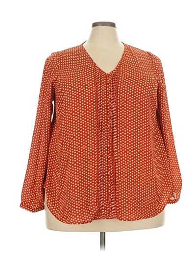 Pre-owned Torrid 3/4 Sleeve Blouse In Orange