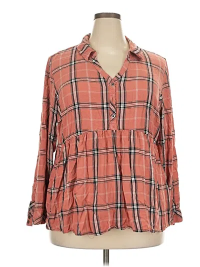 Pre-owned Torrid 3/4 Sleeve Blouse In Orange