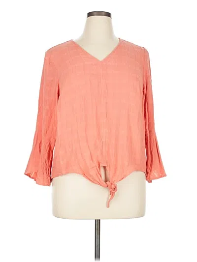 Pre-owned Torrid 3/4 Sleeve Blouse In Orange