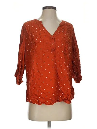 Pre-owned Torrid 3/4 Sleeve Blouse In Orange