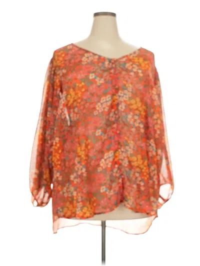 Pre-owned Torrid 3/4 Sleeve Blouse In Orange
