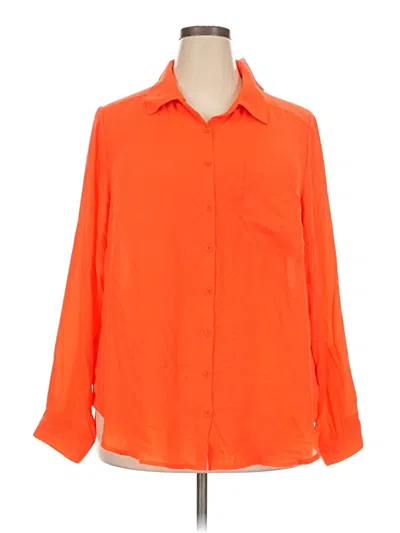Torrid 3/4 Sleeve Blouse In Orange