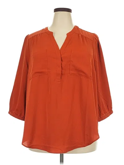 Torrid 3/4 Sleeve Blouse In Orange