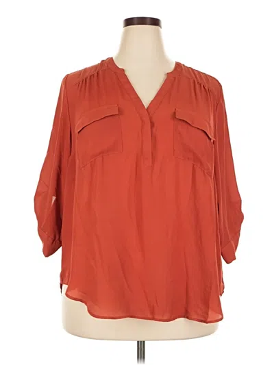 Pre-owned Torrid 3/4 Sleeve Blouse In Orange