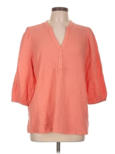 Pre-owned Torrid 3/4 Sleeve Blouse In Orange