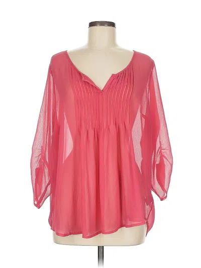 Pre-owned Torrid 3/4 Sleeve Blouse In Pink