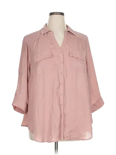 Pre-owned Torrid 3/4 Sleeve Blouse In Pink