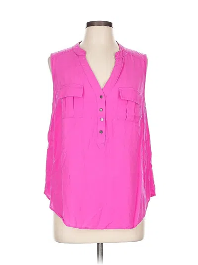Pre-owned Torrid 3/4 Sleeve Blouse In Pink