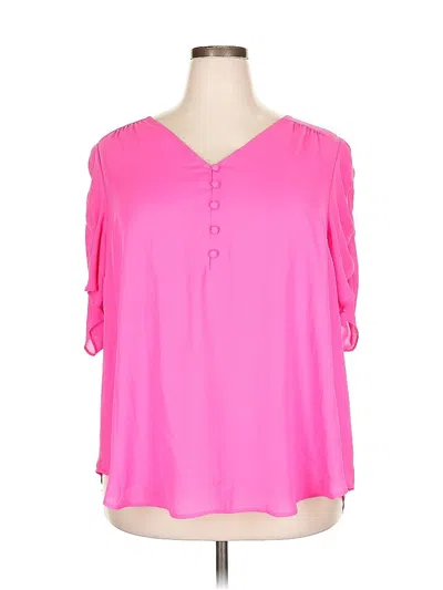 Torrid 3/4 Sleeve Blouse In Pink