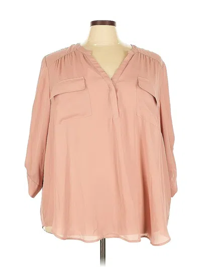 Pre-owned Torrid 3/4 Sleeve Blouse In Pink