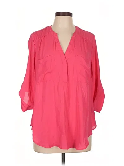 Pre-owned Torrid 3/4 Sleeve Blouse In Pink