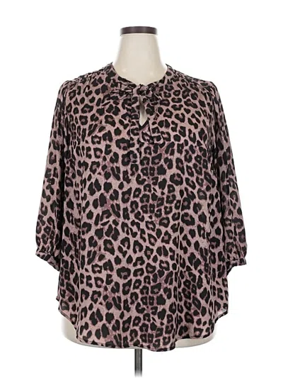 Pre-owned Torrid 3/4 Sleeve Blouse In Pink