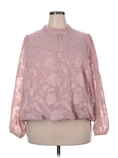Pre-owned Torrid 3/4 Sleeve Blouse In Pink