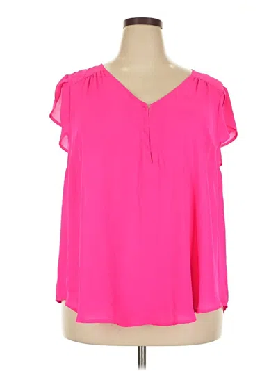 Pre-owned Torrid 3/4 Sleeve Blouse In Pink