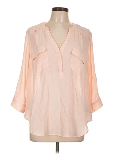 Pre-owned Torrid 3/4 Sleeve Blouse In Pink