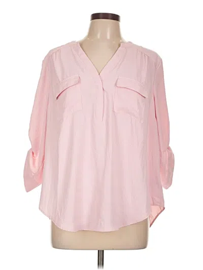 Pre-owned Torrid 3/4 Sleeve Blouse In Pink