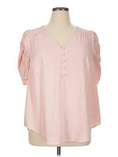 Pre-owned Torrid 3/4 Sleeve Blouse In Pink