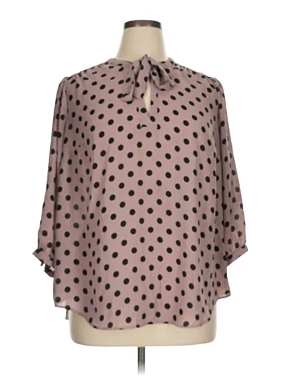Pre-owned Torrid 3/4 Sleeve Blouse In Pink