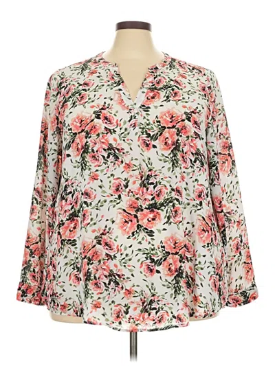 Pre-owned Torrid 3/4 Sleeve Blouse In Pink
