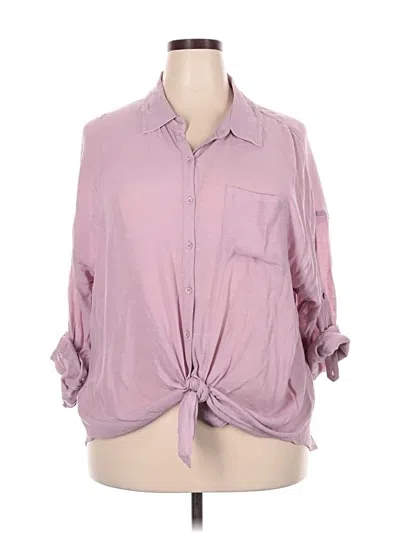 Pre-owned Torrid 3/4 Sleeve Blouse In Pink
