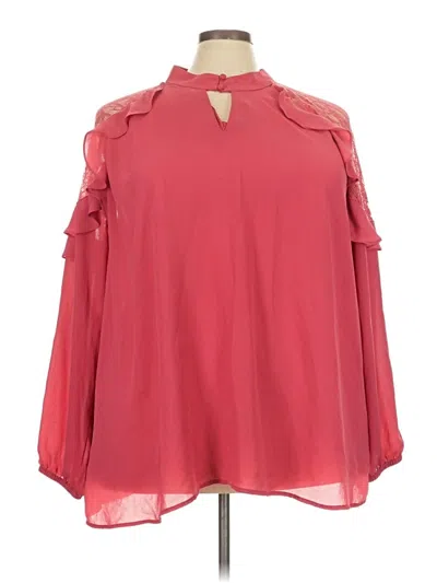 Pre-owned Torrid 3/4 Sleeve Blouse In Pink