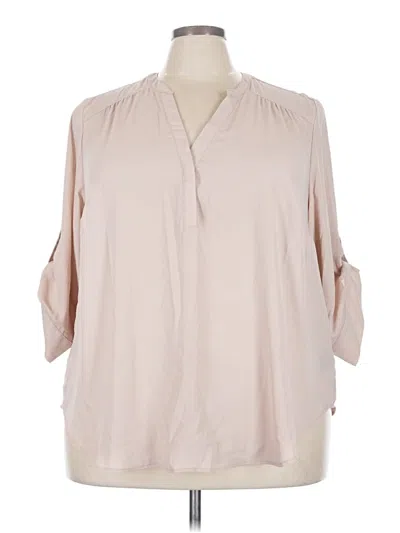 Pre-owned Torrid 3/4 Sleeve Blouse In Pink