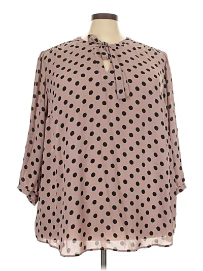 Pre-owned Torrid 3/4 Sleeve Blouse In Pink
