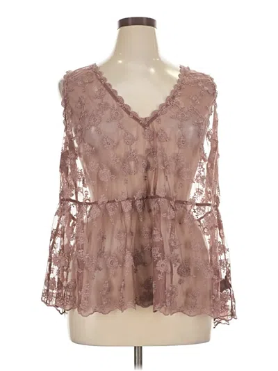 Pre-owned Torrid 3/4 Sleeve Blouse In Pink