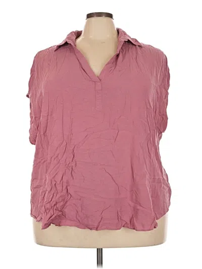 Pre-owned Torrid 3/4 Sleeve Blouse In Pink