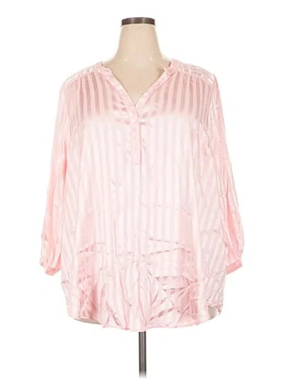 Pre-owned Torrid 3/4 Sleeve Blouse In Pink