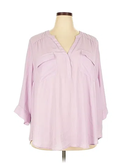 Pre-owned Torrid 3/4 Sleeve Blouse In Purple
