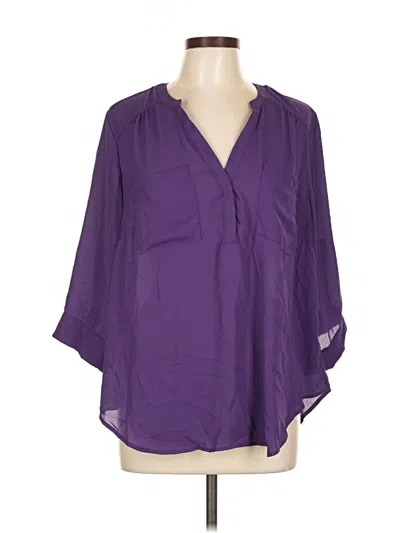 Pre-owned Torrid 3/4 Sleeve Blouse In Purple