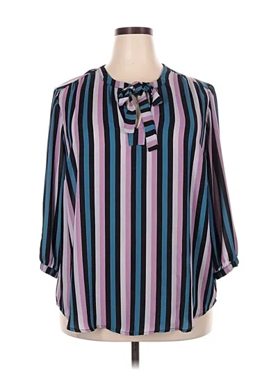 Pre-owned Torrid 3/4 Sleeve Blouse In Purple