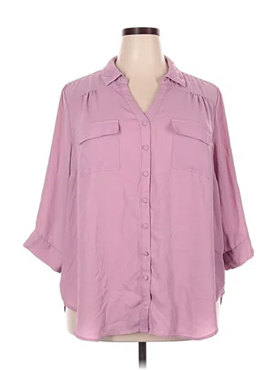 Pre-owned Torrid 3/4 Sleeve Blouse In Purple