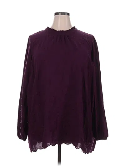 Pre-owned Torrid 3/4 Sleeve Blouse In Purple