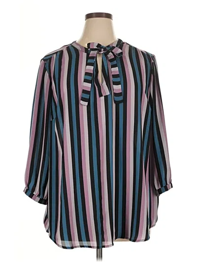 Pre-owned Torrid 3/4 Sleeve Blouse In Purple