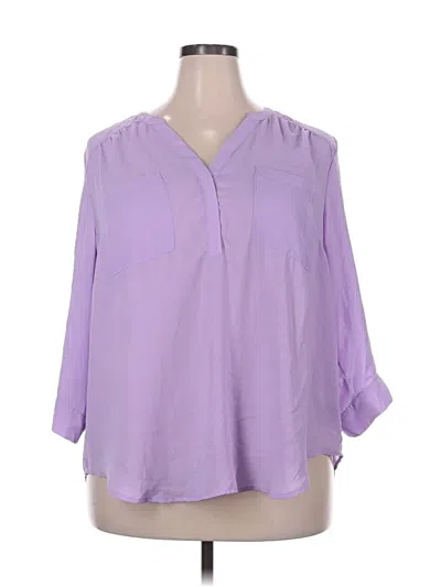 Pre-owned Torrid 3/4 Sleeve Blouse In Purple