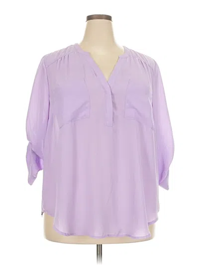 Pre-owned Torrid 3/4 Sleeve Blouse In Purple