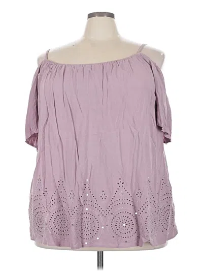 Pre-owned Torrid 3/4 Sleeve Blouse In Purple