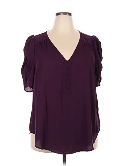 Pre-owned Torrid 3/4 Sleeve Blouse In Purple